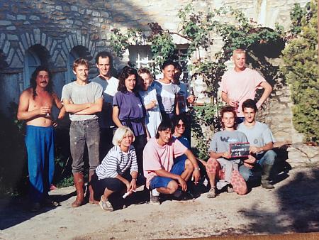 photo de l'équipe de vendangeurs en 1991