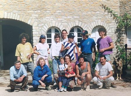 photo de l'équipe de vendangeurs en 1993