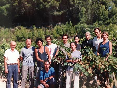 photo de l'équipe de vendangeurs en 1997